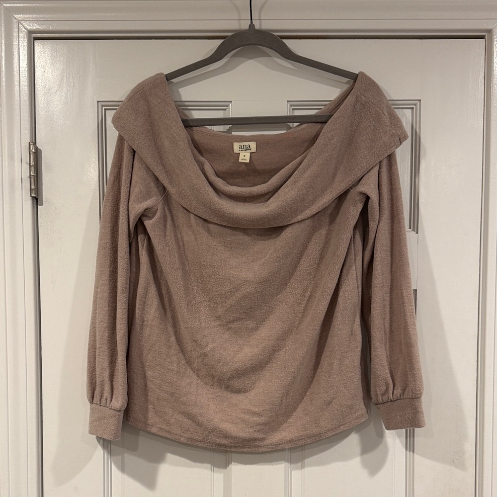 Women's Off-Shoulder Sweater - Brown
